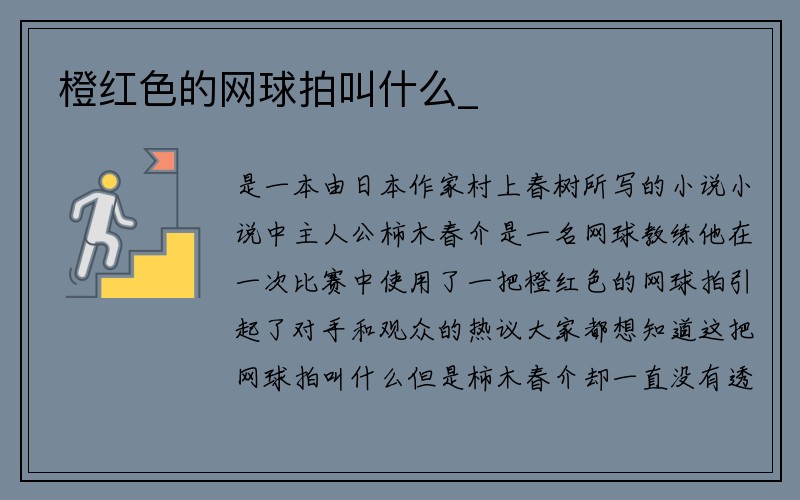 橙红色的网球拍叫什么_