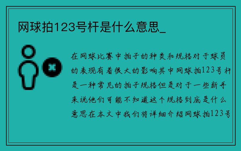 网球拍123号杆是什么意思_