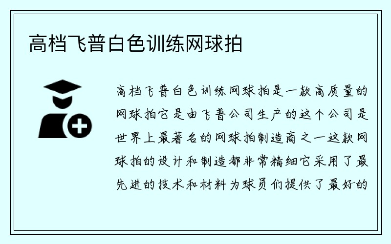 高档飞普白色训练网球拍