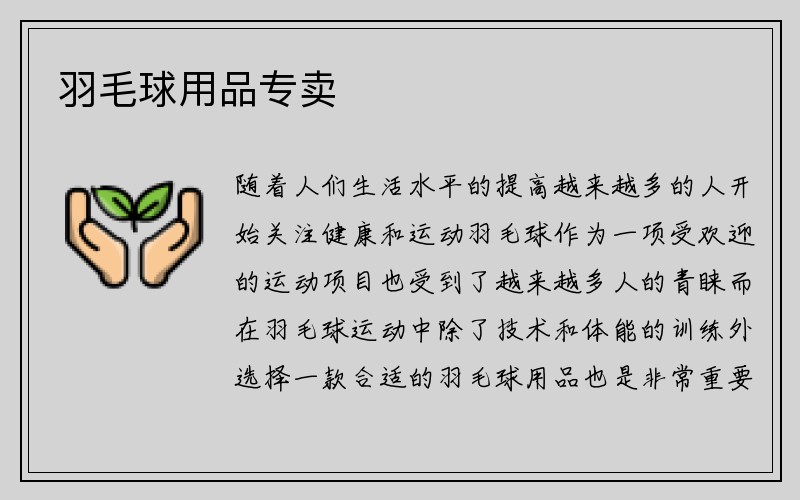 羽毛球用品专卖